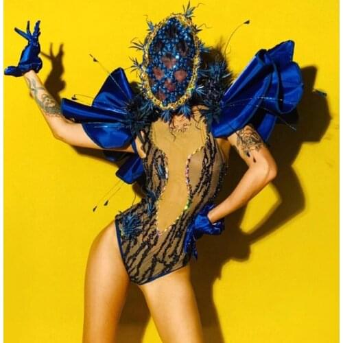 Nightclub Bar Female Singer GoGo Exaggerated Big Flower Series Performance Costume Party Rave Model Catwalk Performance Suit