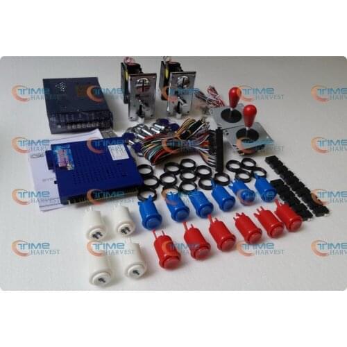 Arcade parts Bundles Kit with 750 in 1 game elf Oval balltop Joystick Acceptor Microswitches Buttons To Build Up Arcade Machine