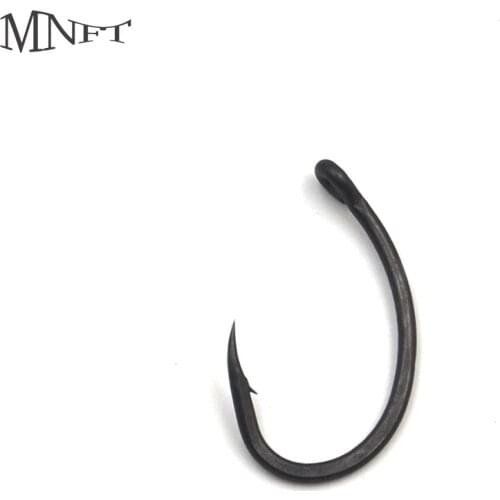 MNFT 50PCS #6 # 8 #10 Barbed Carp Hook Strong Sharp Forged Shank Matt Black Coated Carp Hooks