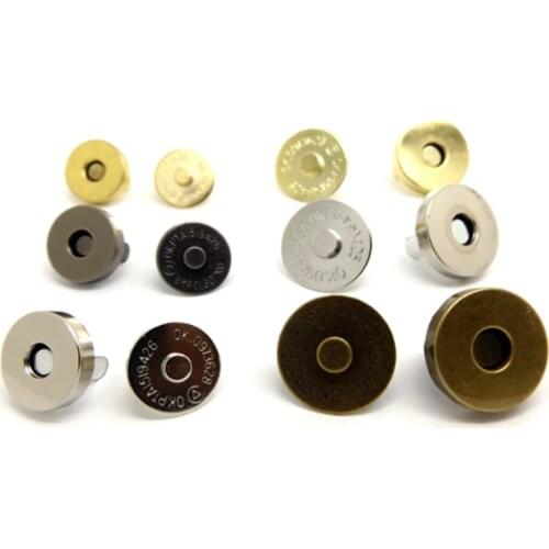 3set 14mm/18mm 4 Colors Pick Metal Strong Magnetic snap fasteners Clasps Buttons For Handbag purse wallet Bags Parts Accessories