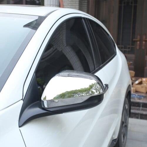 Car Rearview Mirror Cover for Honda HR-V HRV Vezel 2014-2017 ABS Chrome Car Rear View Mirror Protection Strips Trim Sticker