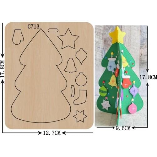 New Christmas tree Wooden die Scrapbooking C-713 Cutting Dies Multiple sizes