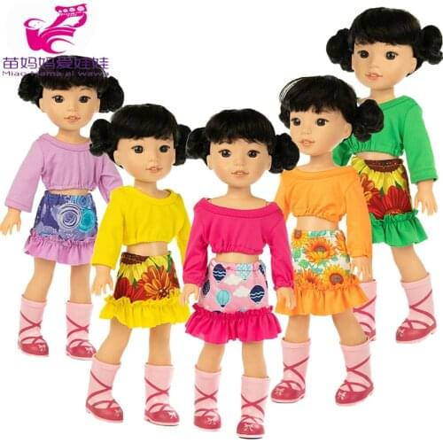 For 14.5 inch doll clothes shirt skirt for Wellie Wishers 38cm 36cm sharon nancy dolls clothes coat baby girl gift