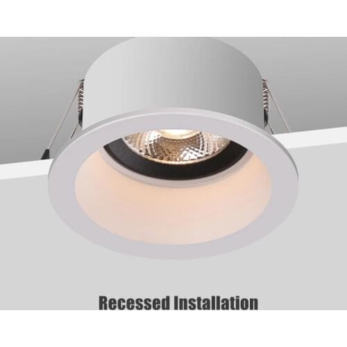 Adjustable Angle Deep Anti-Glare Downlight COB LED Dimmable Ceiling Spot Light Living Room Recessed Round Spotlights 5W 7W 15W