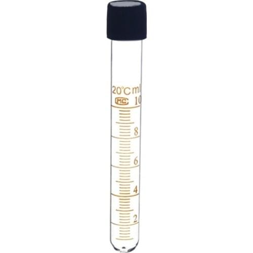 Glass Test Tubes with Scale 10ML Centrifuge Tube Withs Crew Lid Round Bottom Graduation Diameter 15mm Height 120mm 10pcs/lot