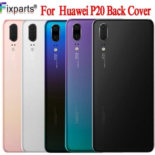 For Huawei P20 Back Battery Cover EML L29 L22 Back Glass Door Housing Case For Huawei P20 Battery Cover Rear Panel