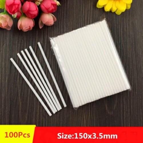 100 Pcs Lollipop Sticks Sugar Candy DIY Cake Pop Sticks Chocolate Party Supply Cake Decoration Sucker Sticks Baking Accessories