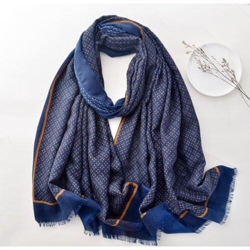 2020 Fashion Soft Dot Print Fringe Scarf Shawls Long Women Polka Spot Print Hijab Wrap Free Shipping