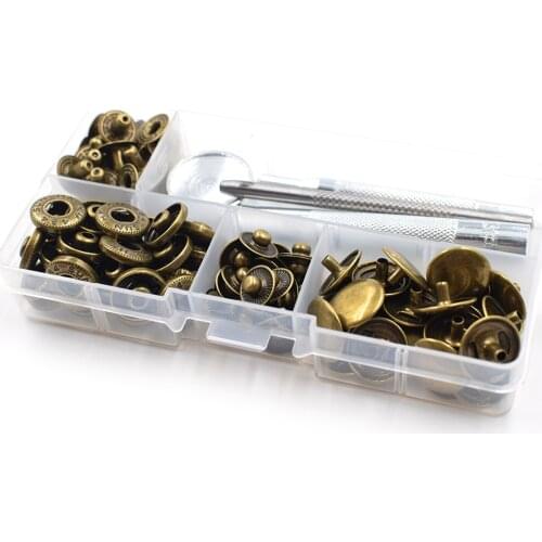 30 sets 15mmSnap Buttons+Manually install the tool. Boxed.DIY accessories. Metal buttons. jeans.Decorative buttons. Snaps rivet
