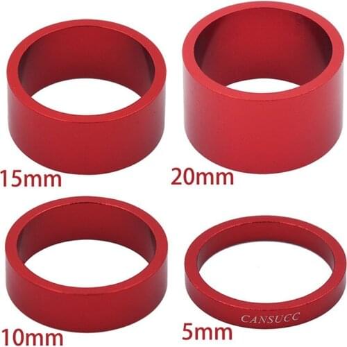 4 Pcs Bicycle Headset Spacer Mountain Bike Headset Washer Front Stem Fork Spacer For 28.6mm Fork Outdoor Cycling Accessories