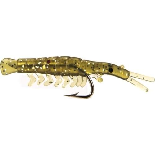 50pcs Luminous Shrimp Fishing Lures With Fish Hooks Fishing Accessories Reusable Krill Bionic Fishing Bait Lure Soft Bait