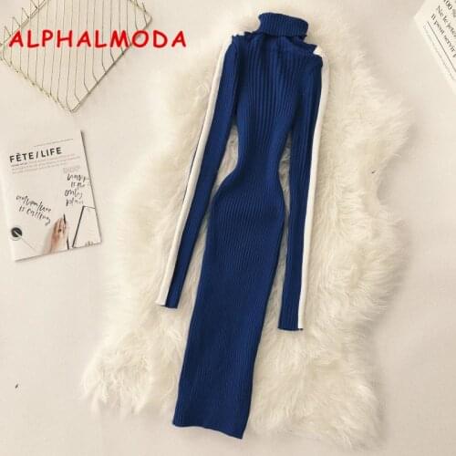 ALPHALMODA Fashion Tight Dresses