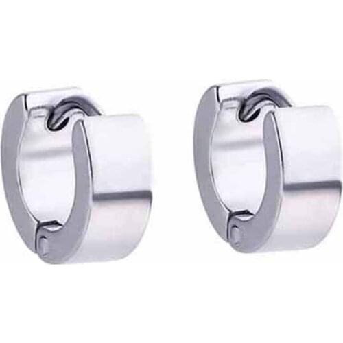 Unisex earrings big round earrings stainless steel punk ear jewelry man woman fashion earrings