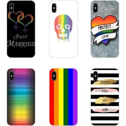 Accessories Phone Cases Covers Gay Lesbian LGBT Rainbow Pride For Huawei Mate Honor 5X 6X 7 7A 7C 8 9 10 8C 8X 20 30 Lite Pro