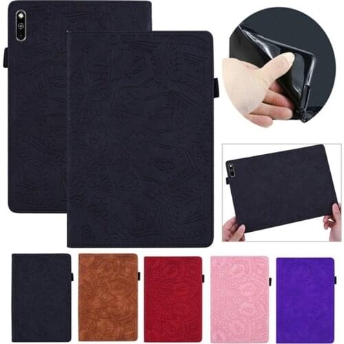 Flower 3D Embossed Cover for Huawei Matepad 10.4 Case BAH3-W09 / AL00 Stand Funda for Huawei MatePad Mate Pad 10 4 Tablet Case
