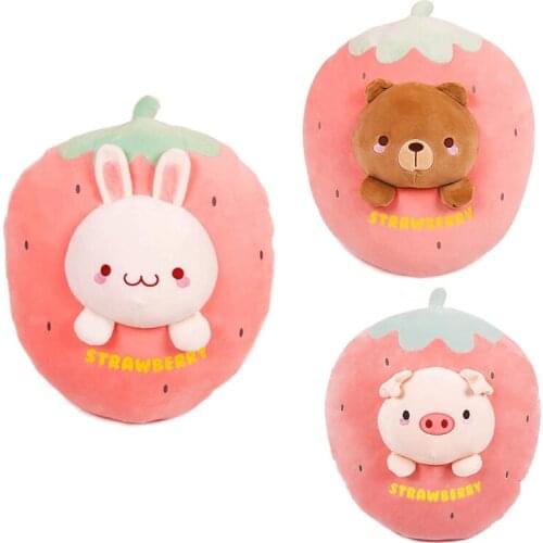 HOT-45Cm Plush Stuffed Animal Pillow-Cute Strawberry Squishy Hugging Plushie-Gifts for Kids Girl Baby