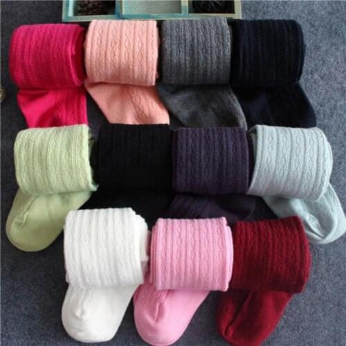 Kids Toddler Baby Girls Solid Warm Cotton Tights Stockings Pantyhose Pants Socks