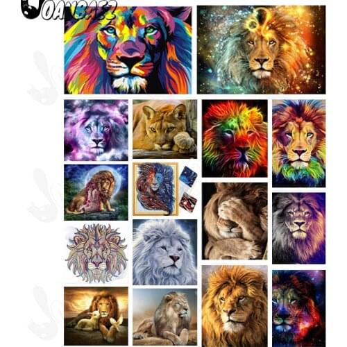 Wild Animal Diamond Painting Lion Leopard Color 5D Diy Art Cross Stitch Diamond Inlaid Room Home Decoration Gift