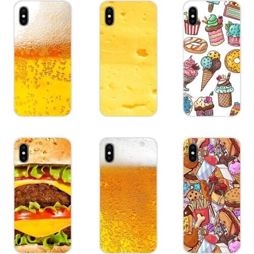 For Huawei Honor 4C 5C 6X 7 7A 7C 8 9 10 8C 8S 8X 9X 10I 20 Lite Pro Transparent TPU Bag Case Food Dessert Chocolate beer cheese