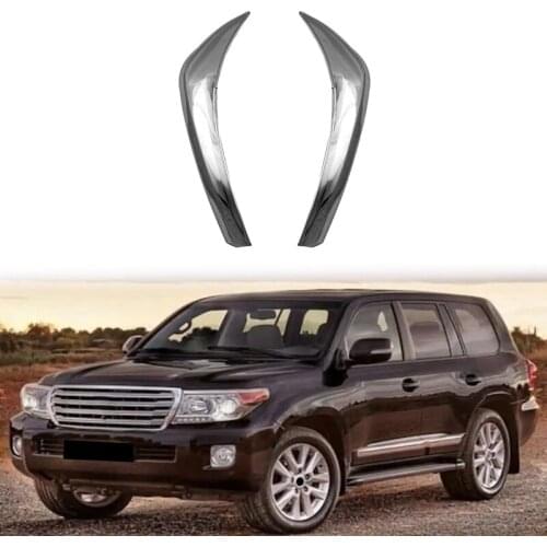 For Toyota Land Cruiser FJ200 2012-2016 ABS Chrome Front Headlight Lamp Cover Garnish Strip Eyebrow Cover Trim