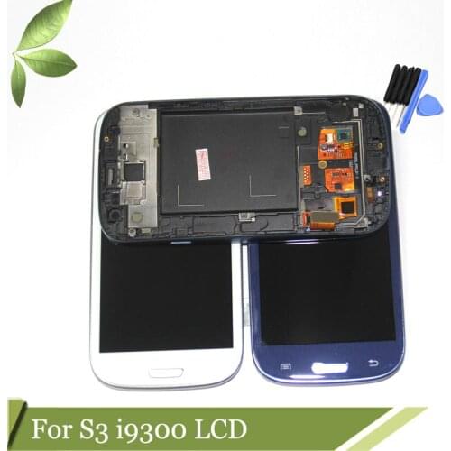 I9300 LCD Compatible for samsung s3 i9300 lcd display frame s3 i9300 display