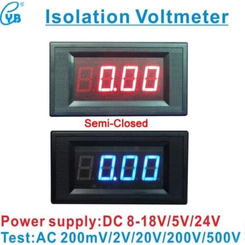 YB5135AI AC Isolation Meter Voltage Meter Volt Panel Meter 3-1/2 LED Digital Voltmeter AC200mV 2V 20V 200V 500V Voltage Tester