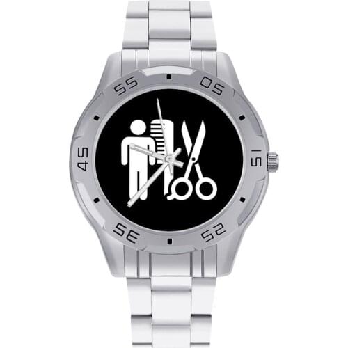Hairdresser Quartz Watch Exclusive Man Wrist Watch Photo Stainless Gym High Quality Wristwatch