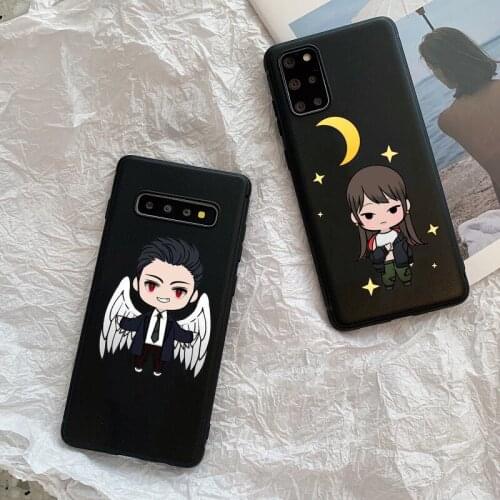 Cartoon American TV Degenerate angel Lucifer black TPU soft Cases for Samsung S7 S8 S9 PLUS S10PLUS S10Lite S20 cover