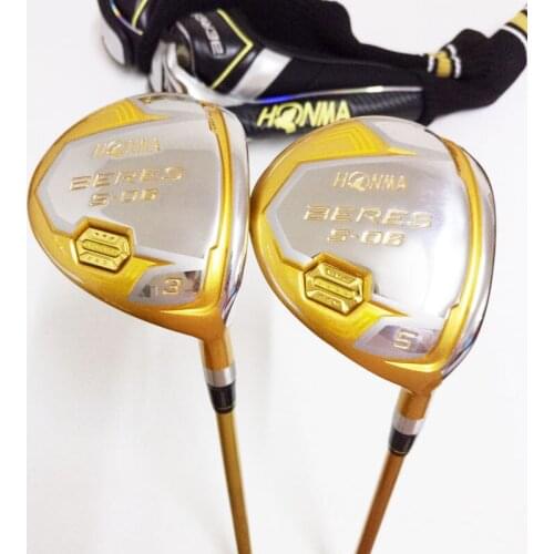 New mens HONMA S-06 4 star Golf fairway wood 3/15 5/18 Golf clubs Graphite Golf shaft R or S SR flex Wood clubs Free shipping
