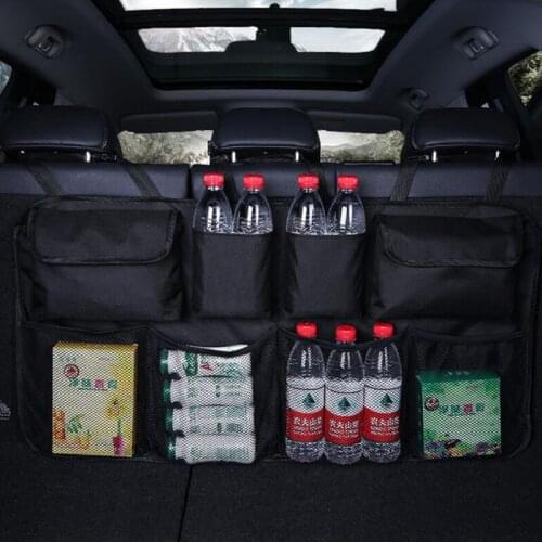 Auto Car Rear Seat Back Storage Bag Multi Hanging Nets Trunk Bag Organizer Auto Stowing Tidying Interior Accessories Supplies