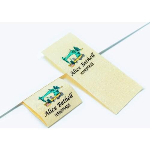 Custom Sewing labels / Brand labels, Custom Clothing Tags, Cotton Ribbon label, Name label (FR084)