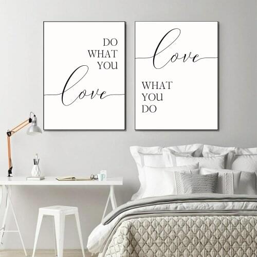 Do What You Love Love What You Do Quote Canvas Posters Prints Office Wall Decor Modern Wall Art Large Poster Decoration Painting