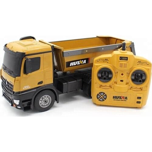 RC Dump Truck HUINA 1573 1/14 Scale 2.4GHz RCDumping Truck Car Remote Control Engineering Vehicle Toy Gift for Kids Children