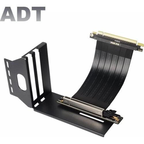 Riser PCI-E x16 Graphics Video Card to 3.0 GPU Vertical Bracket Fixed Combination DIY Full Speed Extension Cable for ATX Chassis