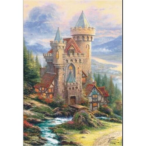 Needlework for embroidery DIY DMC Color High Quality - Counted Cross Stitch Kits 14 ct Oil painting - Guardian Castle