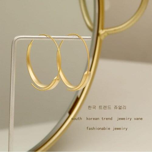 Retro Ring Earrings Womens Fashion Temperament Tide Earrings Korea Minimalist Matte Earrings Designer Danquet Gift Jewelry New