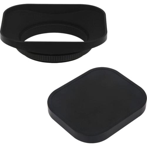 Haoge LH-B46T Universal Square Metal 46mm Lens Hood for Leica Carl Zeiss Voigtlander Panasonic Olympus and 46mm Filter Thread