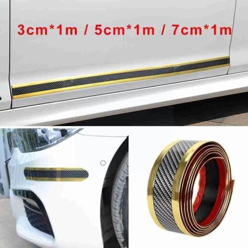 Scratch-resistant Rubber Car Stickers Carbon Fiber Stickers Protector Car Sill Bumper Styling Protector Sill Film F5D8