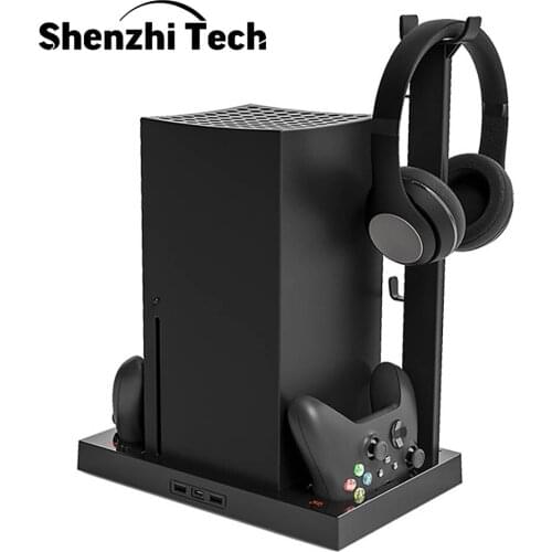 Xbox Series X Vertical Stand Controller Charging Station Xbox Series X Cooling Xbox Series X Console with Headphone Holder
