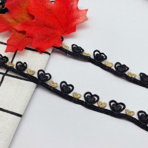 1yard Width:1.5cm Milk Silk Black Peach Lace Exquisite Clothing Sewing Lace Accessories (ss-2072)