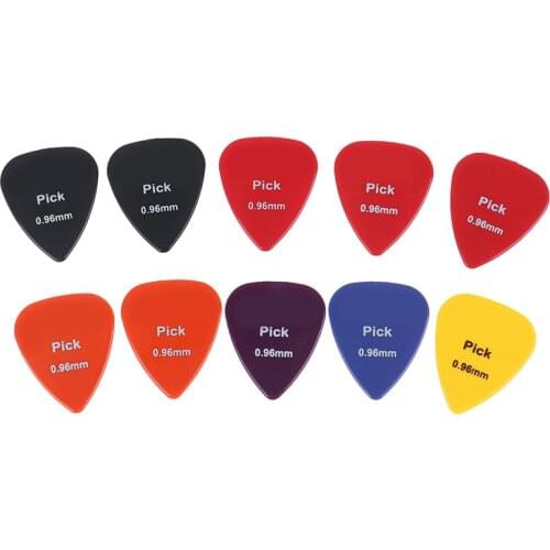 10pcs Non-slip Guitar Pick Black White Plastic Mediator for Acoustic Electric Guitarra Ukulele Accessorie Random Color