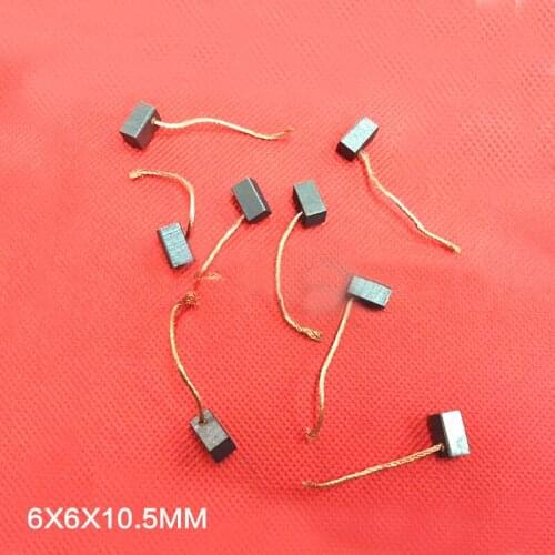 100PCS/LOT, Replacement 6X6X10.5mm Motor Carbon Brushes For Buick,Toyota windscreen wiper .Car glass lifter etc