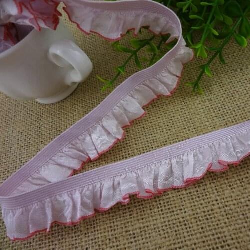 #1147 Pretty purple yam Elastic Band 4yards/lot Lace Trim 20MM Wide Stretch Lace Ribbon Riband Tape Hair Band DIY Sewing