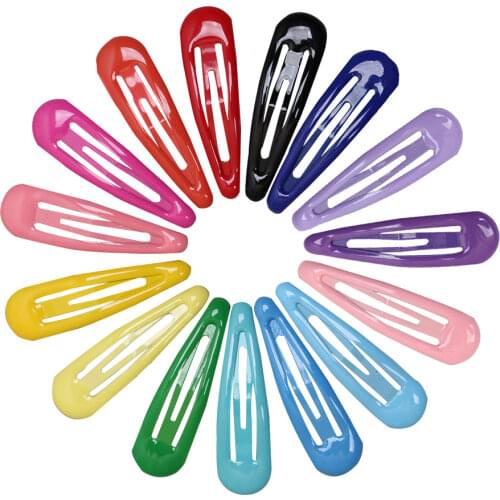 20Pcs 5cm Snap Hair Clips For Hair Clip Pins BB Hairpins Color Metal Barrettes For Baby Children Women Girls Styling Accessories