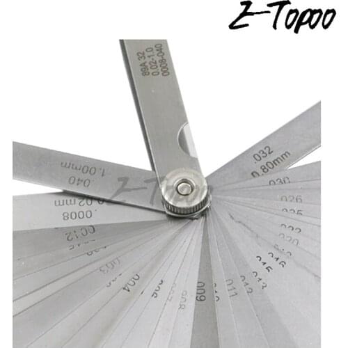 32pcs/lot Blade Metric Feeler Gauge Filler Thinner Measurement Tool 0.02-1.00mm