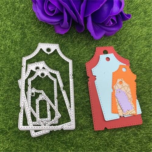 5 sizes of label decoration hand-embossed DIY metal cutting die card template decoration embossed suit paper card stamp