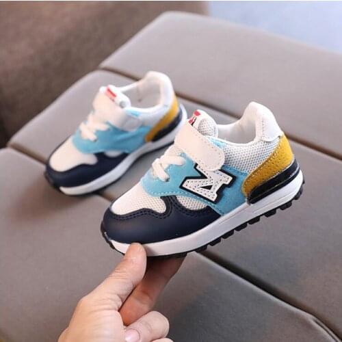 Size 21-30 Baby Anti-slippery Toddler Shoes Girls Breathable Lightweight Sneakers Boys Hook Loop Casual Shoes Children Sneakers
