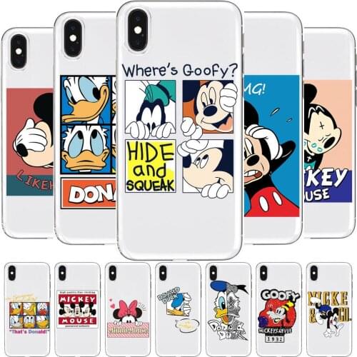 Disney Anime Transparent Phone cover hull For SamSung Galaxy S8 S9 S10e S20 S21 S30 Plus S20 fe 5G Lite Ultra soft case