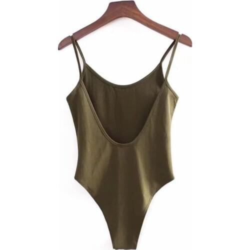 EPUZS Open Back Bodysuit