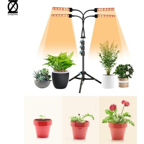 Led Grow Light Timing Dimming Height Adjustment Tripod 3/4 Head Can Moved Phytolamps 90W 120W Phyto Lamps For indoor Grow Boxr